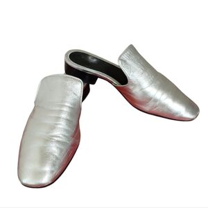 rag & bone Silver Mules